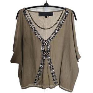 LEYENDECKER Silk Blouse with Beaded Detail